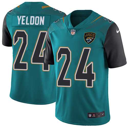 Nike Jacksonville Jaguars #24 T.J. Yeldon Teal Green Team Color NFL Vapor Untouchable Limited Jersey,We sell and wholesale Nike Jacksonville Jaguars #24 T.J. Yeldon Teal Green Team Color NFL Vapor Untouchable Limited Jersey on line form chian!